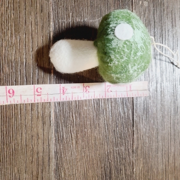Plush Green Mushroom Fairycore Christmas Tree Ornament - Picture 2 of 4